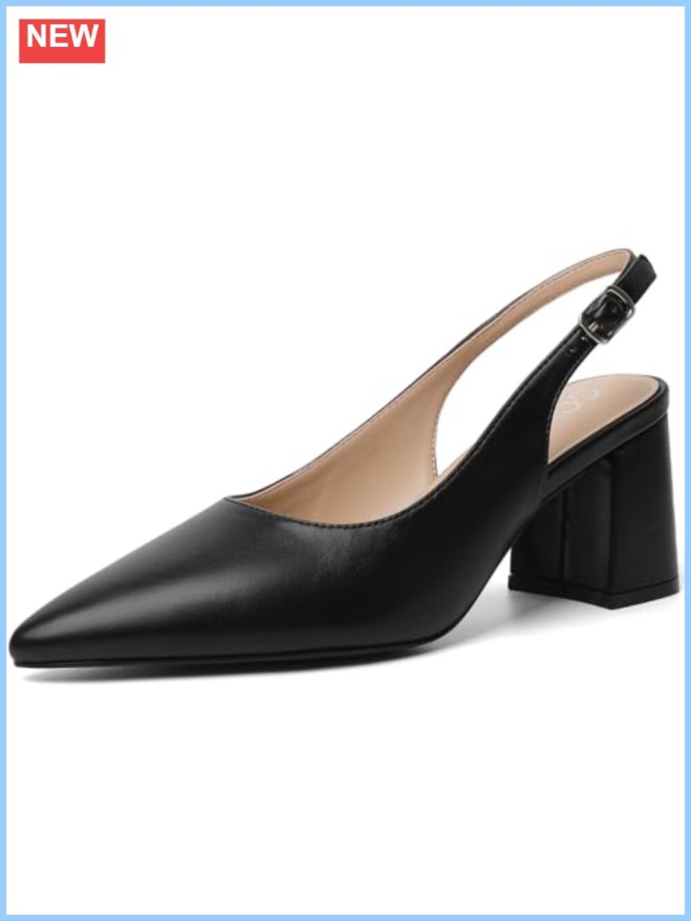 Mostrin Slingback Block Heels Women's Office Pumps